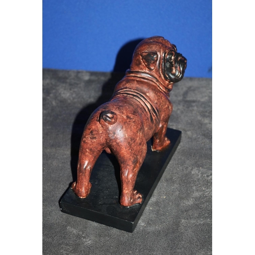 8 - Pottery Dog on a Plinth