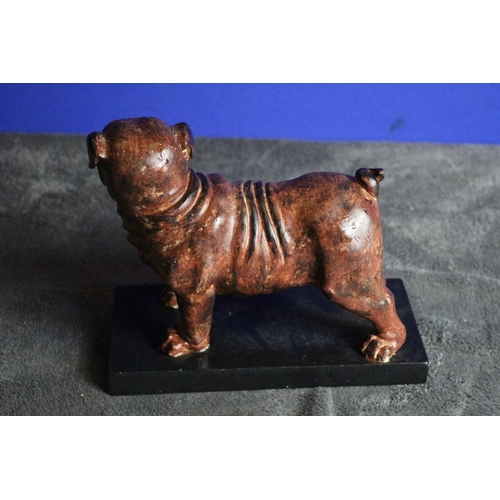 8 - Pottery Dog on a Plinth