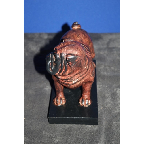 8 - Pottery Dog on a Plinth