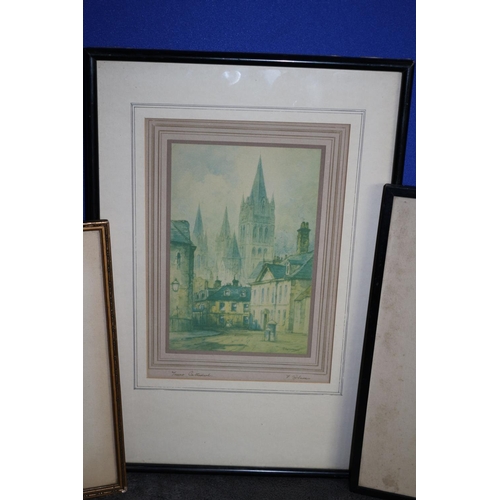 96 - 3 x signed engravings inc Marius Bauer 91867-1932) F Robson ( Featherstone Robson 1880-1936)