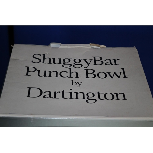 99 - Glass Punch Bowl by Dartington - Boxed