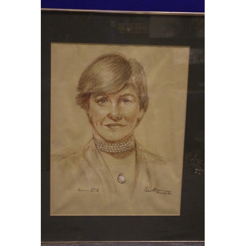 125 - Charcoal Portrait - Signed Bottom Right Corner - Framed and Glazed