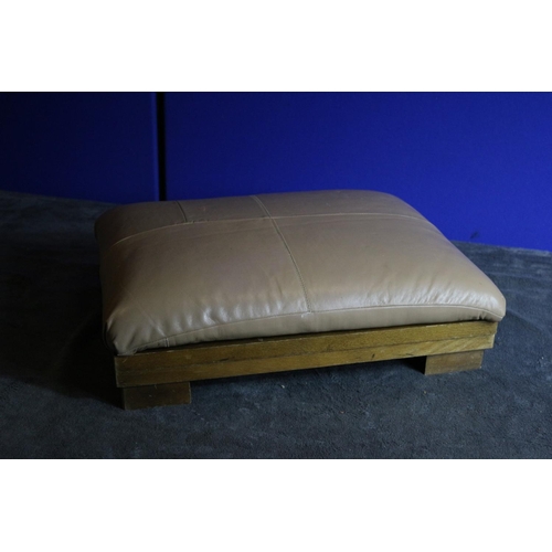 141 - Vintage Adjustable  Gout /  Foot Stool with Leather Top