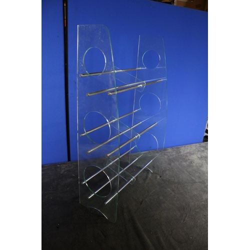 163 - Clear Plastic Modern Shoe Rack