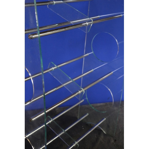 163 - Clear Plastic Modern Shoe Rack