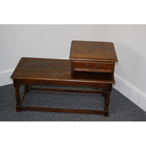 105 - Vintage wooden telephone table. Could be now used in the modern world as a laptop and printer table.... 