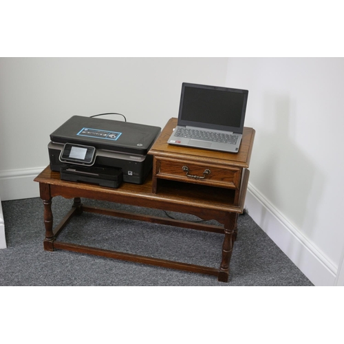 105 - Vintage wooden telephone table. Could be now used in the modern world as a laptop and printer table.... 