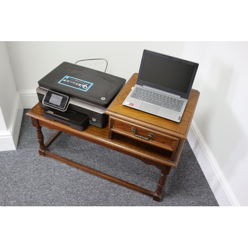 105 - Vintage wooden telephone table. Could be now used in the modern world as a laptop and printer table.... 