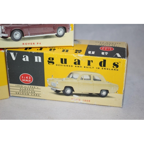 128 - 3 Boxed Vanguards diecast model vehicles. scale 1-43