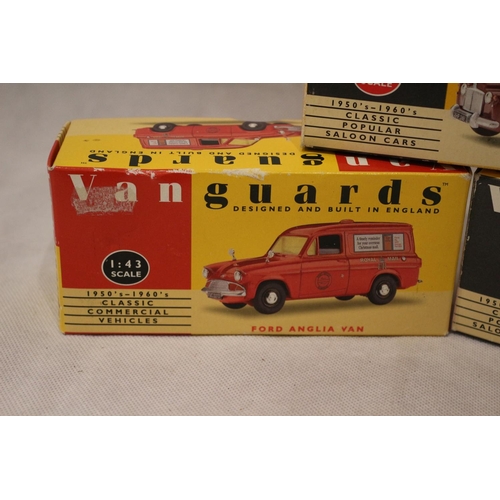 128 - 3 Boxed Vanguards diecast model vehicles. scale 1-43