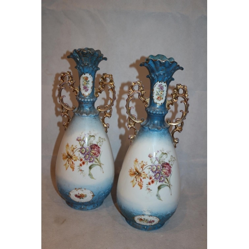 150 - 2 Highly decorative Austrian vases