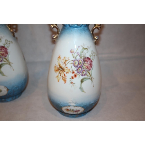 150 - 2 Highly decorative Austrian vases