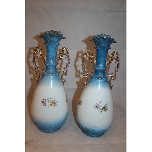 150 - 2 Highly decorative Austrian vases