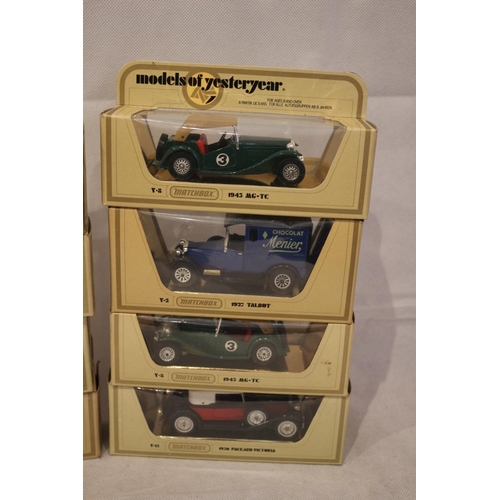 158 - 8 Yesteryear Matchbox boxed diecast model vehicles. Scale 1 - 35