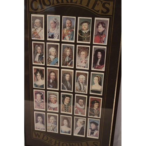 166 - Wills Cigarette Cards in Display case. Royalty