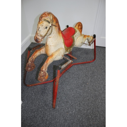 206 - Believed to be Mobo tin sprung rocker horse