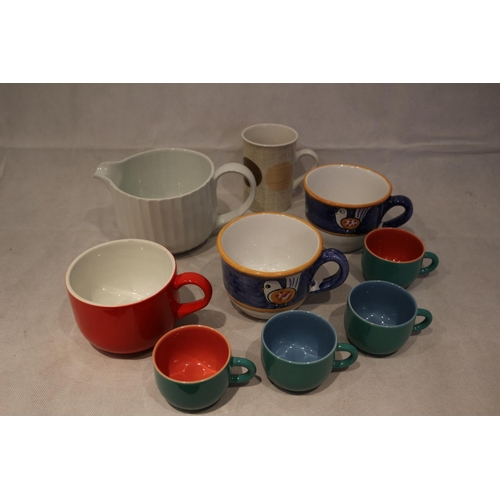 214 - Selection of ceramic Mugs, bowls and expresso cups