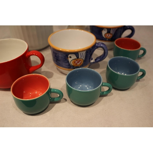 214 - Selection of ceramic Mugs, bowls and expresso cups