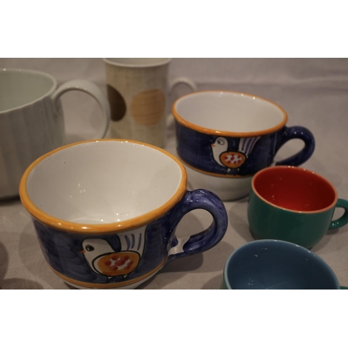 214 - Selection of ceramic Mugs, bowls and expresso cups