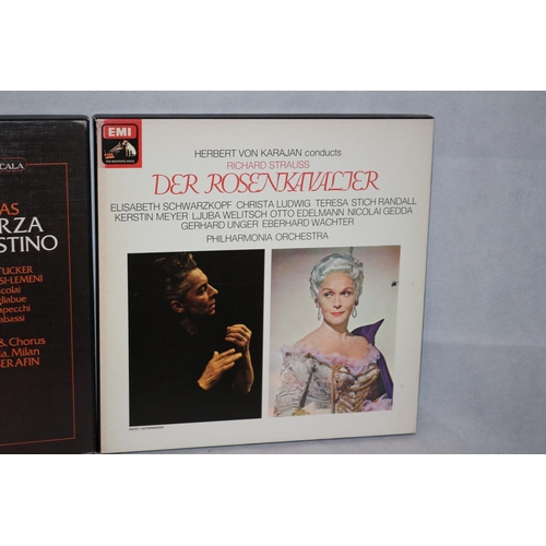 216 - 3 boxed classic LP,s. Mozart Don Giovanni, Callas La Forza Del Destino and Richard Strauss