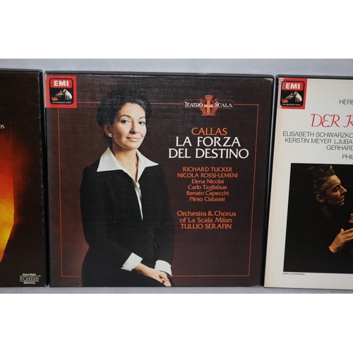 216 - 3 boxed classic LP,s. Mozart Don Giovanni, Callas La Forza Del Destino and Richard Strauss