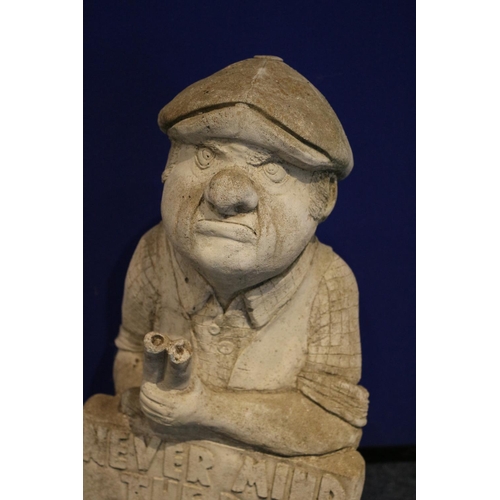 23 - Novelty stone statue with comedic wording