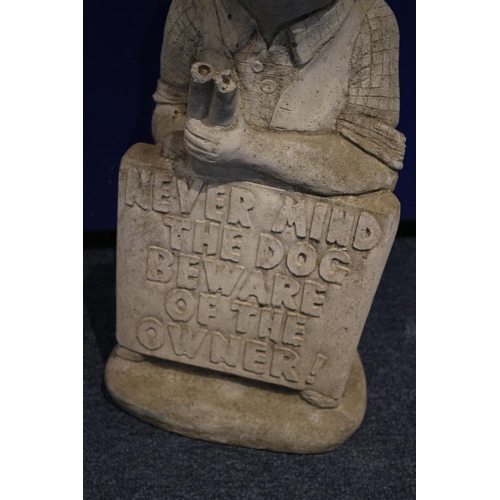 23 - Novelty stone statue with comedic wording