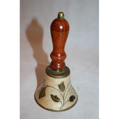 230 - A mixed selection including kitchenalia and enamel bell