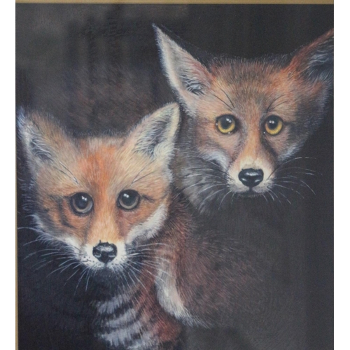 234 - Very limited edition print, 5 of 20, great picture of Fox Cubs signed by artist F.P Barfoot. Comes f... 