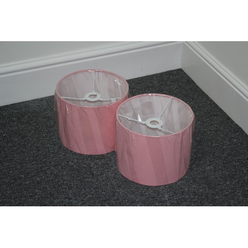 251 - 2 x New circular pink light shades