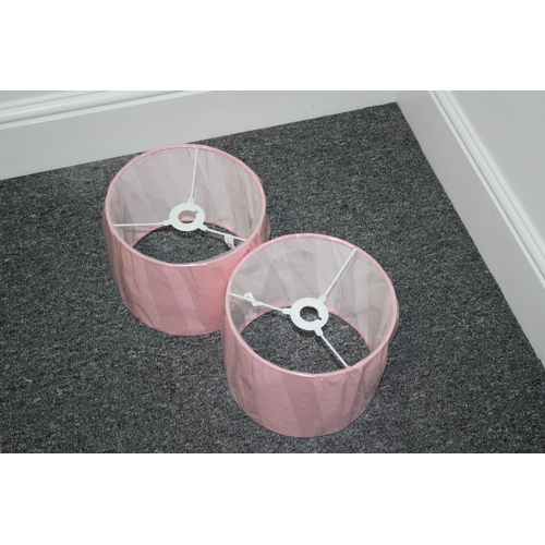 251 - 2 x New circular pink light shades