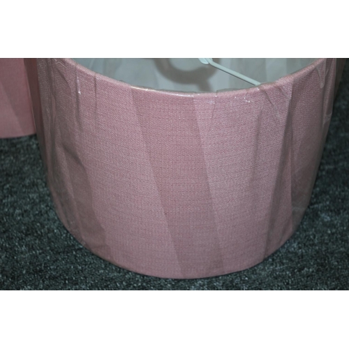 251 - 2 x New circular pink light shades