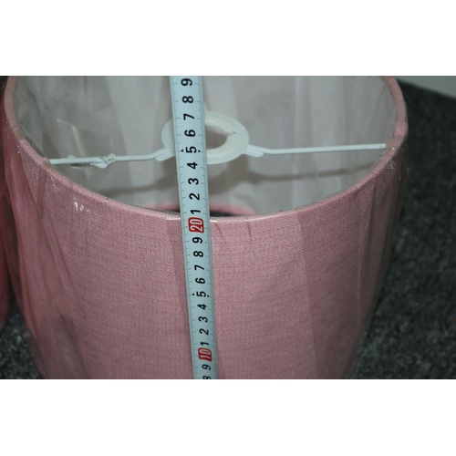 251 - 2 x New circular pink light shades