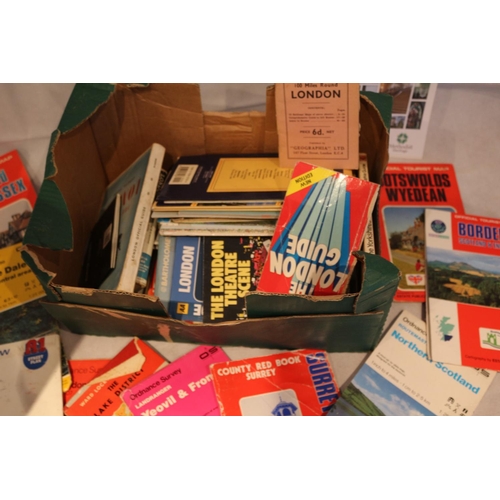 26 - Box with a good quantity of maps, some vintage, plus ordinance survey