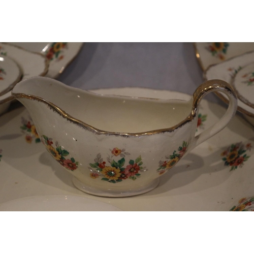 27 - Grindley Cream Petal Fleetwood Dinnerware 21 pieces