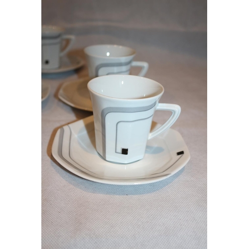 28 - Schirnding Bavaria coffee set retro style pattern. Made in W Germany