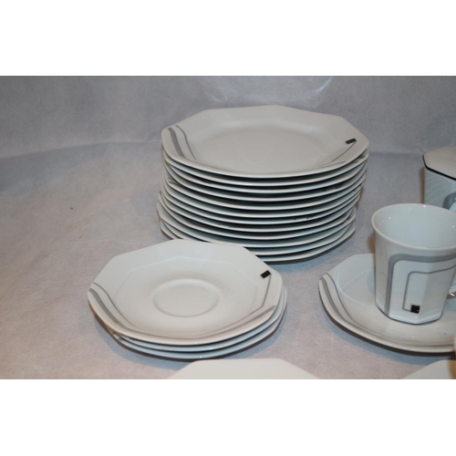 28 - Schirnding Bavaria coffee set retro style pattern. Made in W Germany