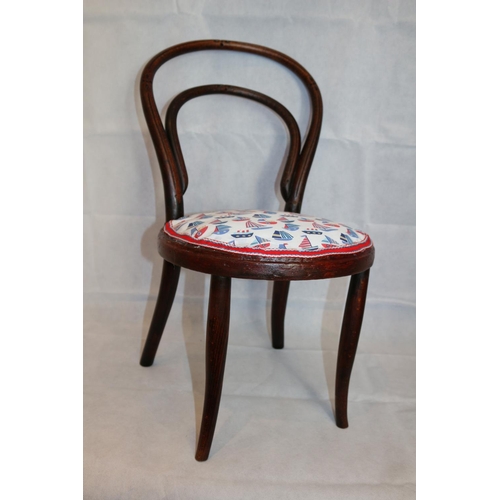 3 - Kohan Childs wooden chair with boat motif seat pad