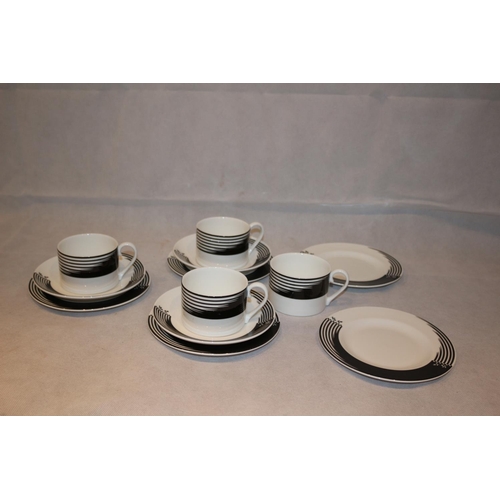 30 - Duchess Eclipse tea ware, 12 pieces. One cup has small crack