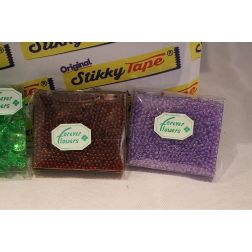 33 - 60 Packs of Florist beads in various colours