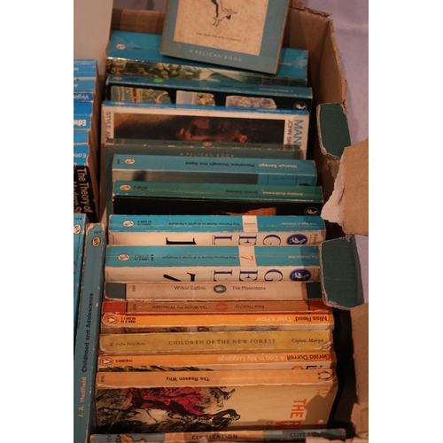 38 - Box of large quantity, (54), of Pelican books of various subjects