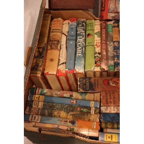 40 - Box of vintage books with covers including Great Operas, Oliver Twist and adventure set