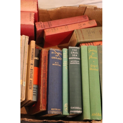 41 - Box of vintage books including Dictionary, Thesaurus, Latin Poets and more