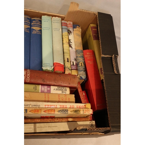 45 - Box of vintage books including several in a run of British Encyclopedia