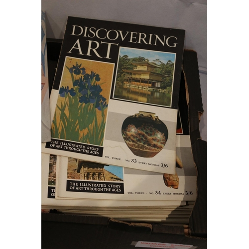 47 - Box of large quantity of Discovering Art Magazines. 1960's