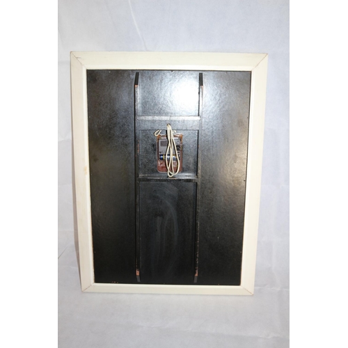 5 - Framed copper engraving with working clock