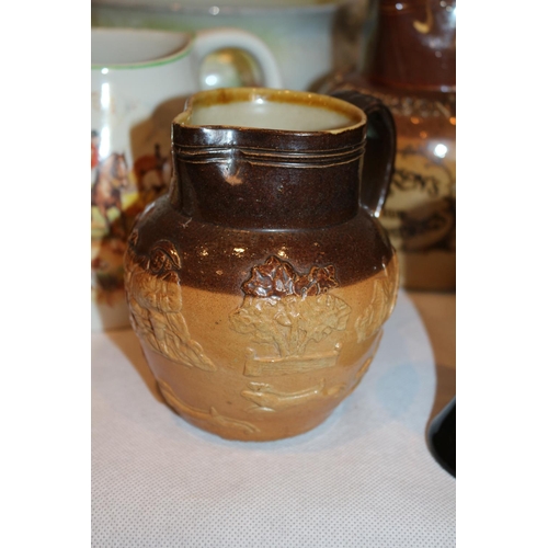 70 - Box with large amount of ceramics including Poole & Andersons Whiskies jug, and Doulton