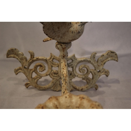 71 - 2 Cast iron vintage French Dove mounted wall sconces. 1 dove slightly loose