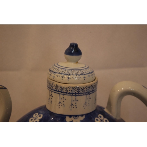 76 - Qianlong marked blue and white tea pot. Date in the region of 1900-1910