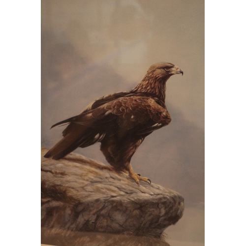 79 - Large Eagle print signed by artist Spencer Hodge. Titled 